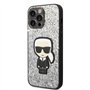 Karl Lagerfeld KLHCP14XGFKPG Coque de Protection Rigide pour iPhone 14 Pro Max 6,7" Argenté/argenté