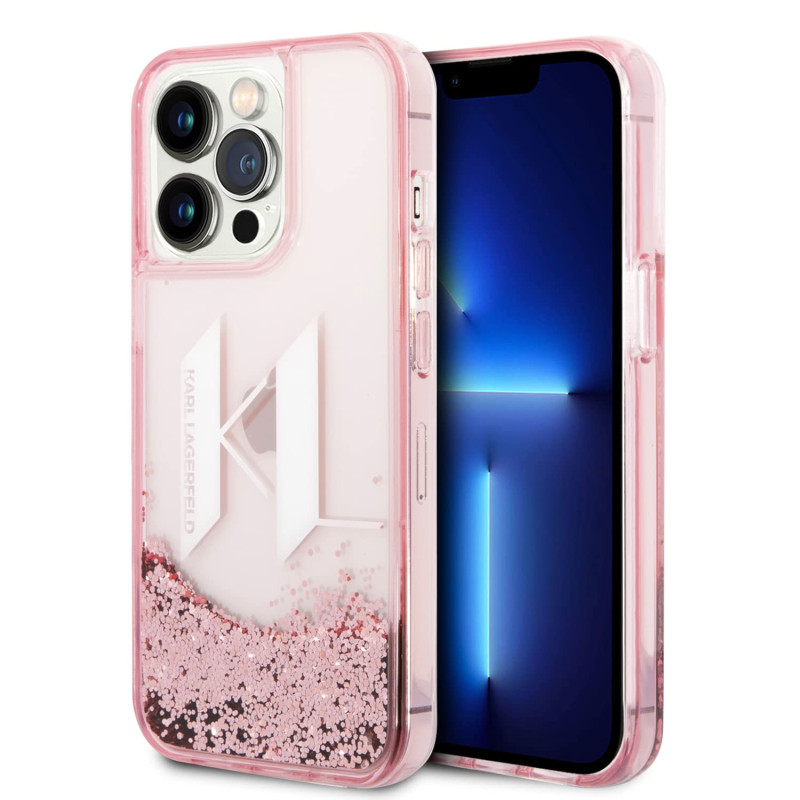 Karl Lagerfeld KLHCP14LLBKLCP Coque Rigide pour iPhone 14 Pro 6,1