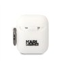 Karl Lagerfeld Silicone NFT Choupette Head 3D Coque AirPods 1/2 gen, Blanc