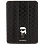 Karl Lagerfeld KLFC11SAKHPKK Étui de protection pour iPad 10,9" Folio aimant Allover Noir Saffiano Monogram Iconik