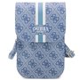 Guess Étui portefeuille en polyuréthane 4G avec rayures imprimées Bleu, bleu