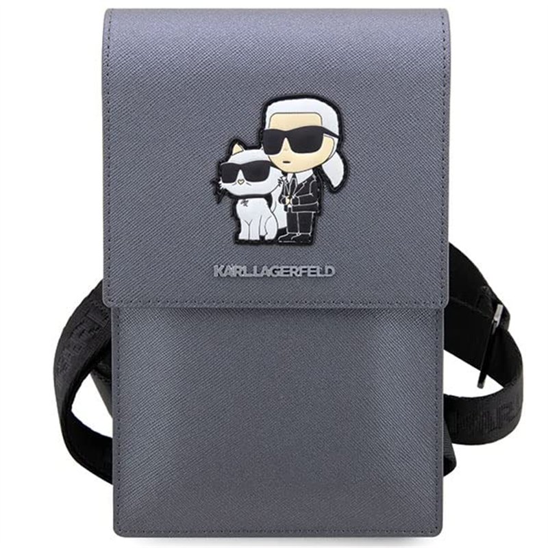 Image secondaire de KARL LAGERFELD Sac KLWBSAKCPMG Argent Saffiano Karl & Choupette, Argent (Silver)