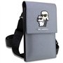 KARL LAGERFELD Sac KLWBSAKCPMG Argent Saffiano Karl & Choupette, Argent (Silver)