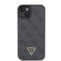 Guess GUHCP15SP4TDPK Étui pour iPhone 15 6,1" Noir Étui Rigide en Cuir 4G Diamond Triangle