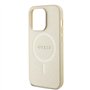 Guess GUHMP15XPSAHMCB Saffiano Coque Rigide dorée pour iPhone 15 Pro Max 6,7"