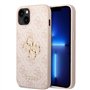 Guess GUHCP15S4GMGPI Coque Rigide pour iPhone 15 6,1" Rose 4G Big Metal Logo