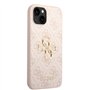 Guess GUHCP15S4GMGPI Coque Rigide pour iPhone 15 6,1" Rose 4G Big Metal Logo