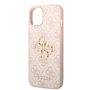 Guess GUHCP15S4GMGPI Coque Rigide pour iPhone 15 6,1" Rose 4G Big Metal Logo