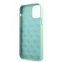 Guess GUHCP12MLSLMGGN Coque de Protection pour iPhone 12/12 Pro 6,1" avec Logo en métal Vert