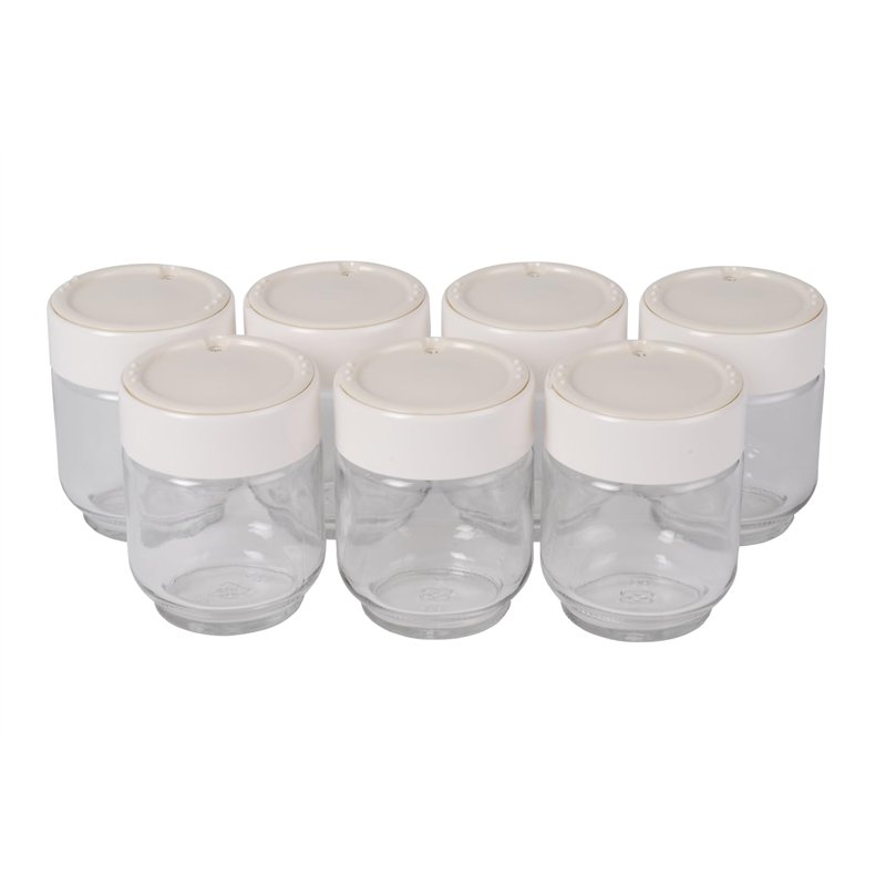 Image secondaire de Moulinex A14A03 Yaourtières 7 Pots Verre Couvercle Blanc Yogurta transparent