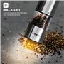 Clatronic® moulin à sel et à poivre électrique avec broyeur réglable | moulin à poivre avec lumière pour un dosage optimal | uti