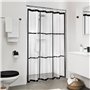 Sealskin Brix, Rideau de douche PEVA, Transparent, Noir, 180 x 200 cm