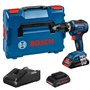 Bosch Professional 06019H5304 Système sans Fil 18V, Perceuse à Percussion GSB 18V-55 avec 2 Batteries ProCORE 4.0 Ah + GAL 18V-4