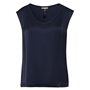 STREET ONE A344656 Haut en Satin, Bleu Foncé, 38 Femmes T-Shirt
