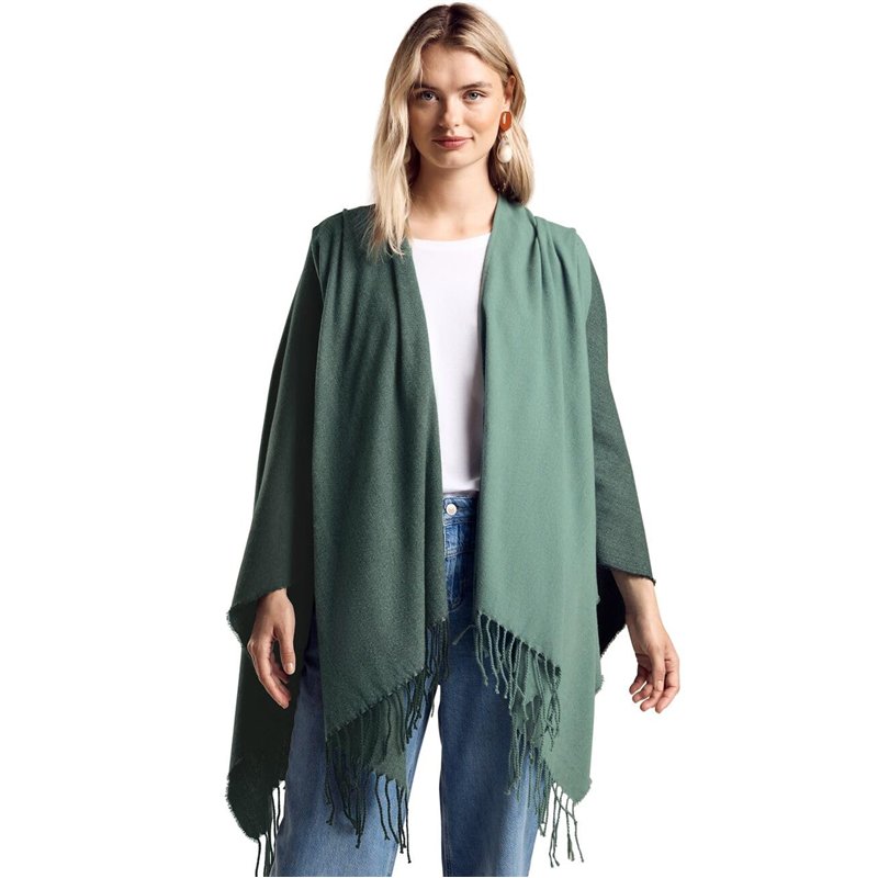 STREET ONE A580761 Madras Cape, Vert d'eau, A Écharpe Tendance, Multicolore, Femme