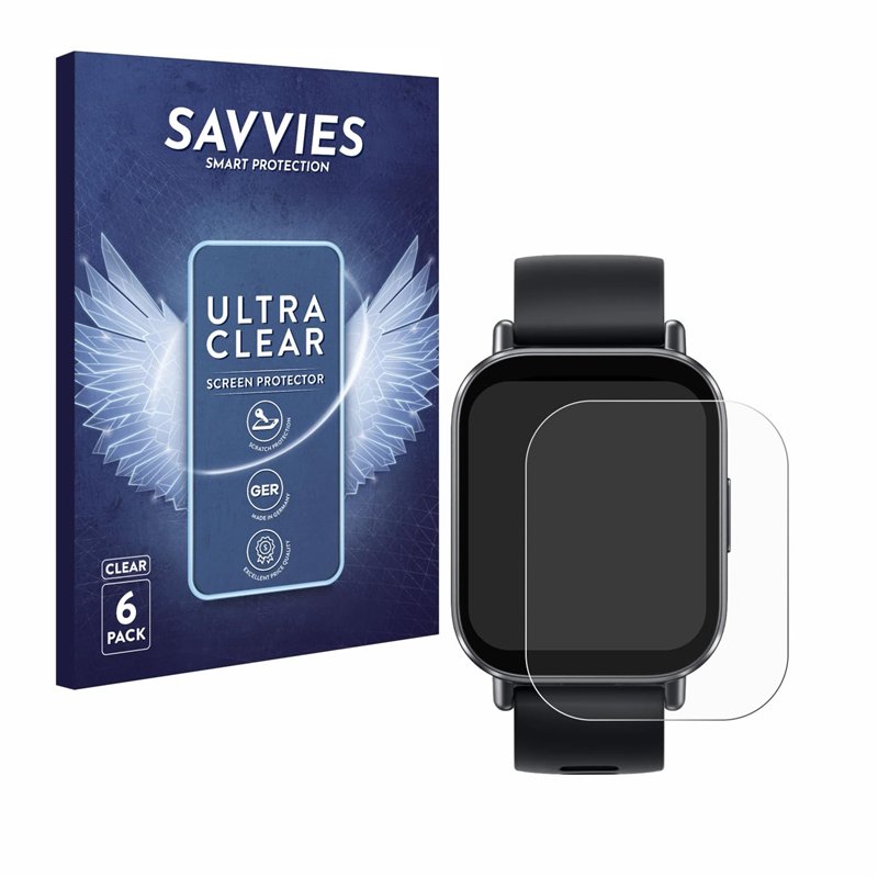 savvies Protection Ecran pour Xiaomi Redmi Watch 5 Active (6 Pièces) - Film Protection Ultra Clair
