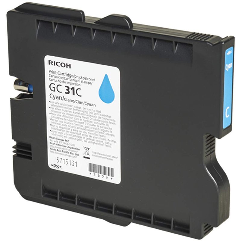 Ricoh GC-31C Cartouche d'encre d'origine Cyan