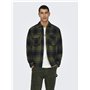 ONLY & SONS Onscedric Life Check Overshirt Noos Veste Chemise, Marron, XL Hommes