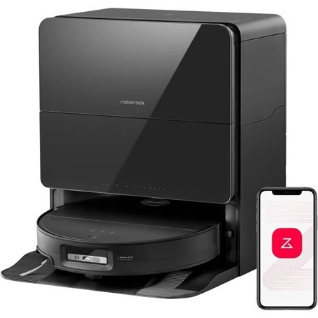 ROBOROCK Saros 10 Black - Aspirateur Robot Laveur - 22,000 Pa - DuoDivide Anti-Enchevétrements - Design ultra fin - Brosse Flexi
