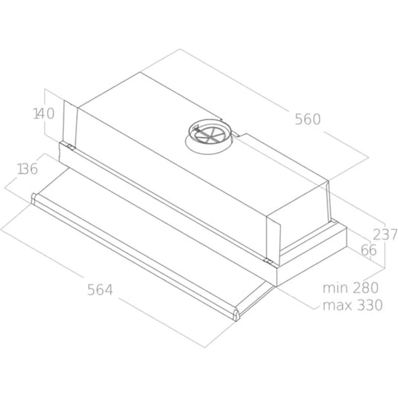 Image secondaire de ELICA Hotte tiroir Ciak 2.0 GR/A/60, 225m3/h, 3 vitesses