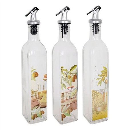 Bigbuy Cooking S2207222 Huilier verre avec bouchon doseur, 500 ml, verre