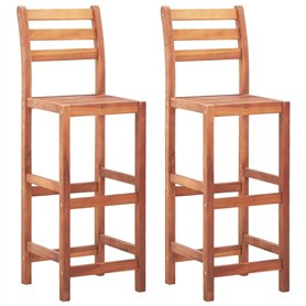 vidaXL Lot de 2 chaises de Cuisine en Bois d'acacia Massif