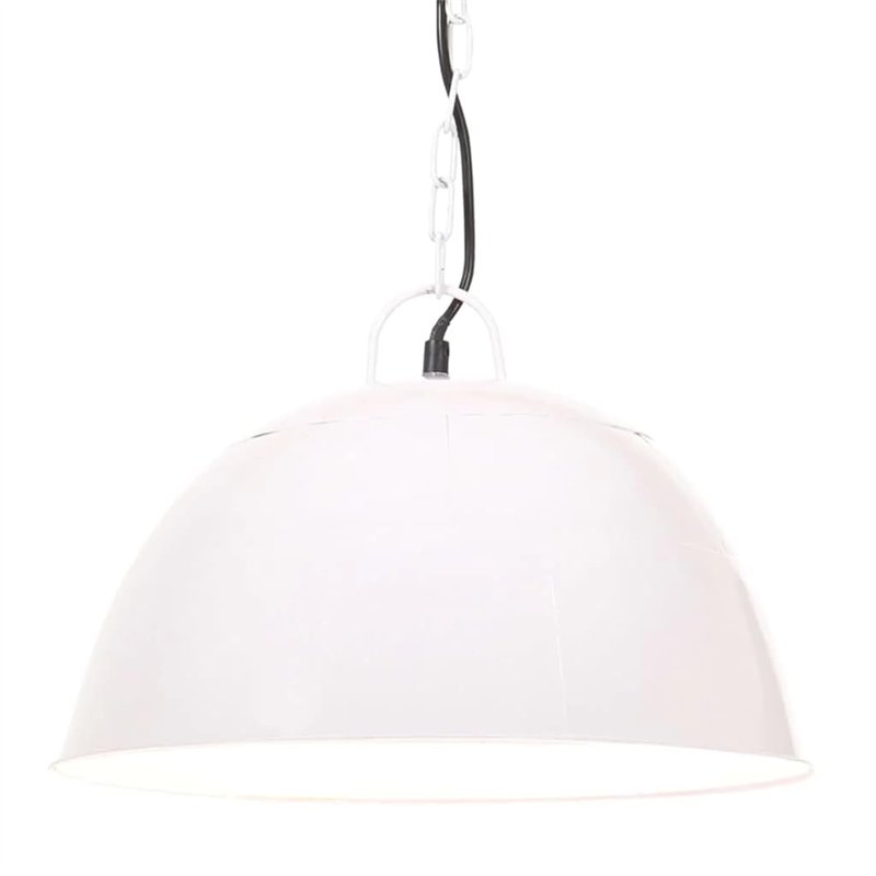 Image secondaire de Lampe suspendue industrielle vintage ronde 25 W E27 41 cm Blanc
