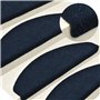 vidaXL - Selbstklebende Treppenmatten 15 Stk. Navy 56x17x3cm Nadelvlies