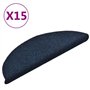 vidaXL - Selbstklebende Treppenmatten 15 Stk. Navy 56x17x3cm Nadelvlies