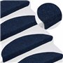 vidaXL - Selbstklebende Treppenmatten 15 Stk. Navy 56x17x3cm Nadelvlies