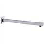 Bussandri Exclusive - Bras de douche carré 40 cm acier inoxydable 201 argent