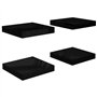 VidaXL Étagère murale flottante 4 pcs Noir brillant 23x23,5x3,8 cm MDF