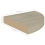 VidaXL Étagères d'angle flottantes 2 pcs Chêne 25x25x3,8 cm MDF