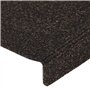 Bussandri Exclusive Lot de 15 tapis d'escalier en non-tissé aiguilleté Marron 65 x 25 cm