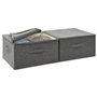 Aufbewahrungsboxen 2 Stk. Stoff 43x34x23 cm Anthrazit