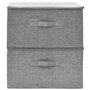 vidaXL - Aufbewahrungsboxen 2 Stk. Stoff 43x34x23 cm Grau