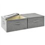 vidaXL - Aufbewahrungsboxen 2 Stk. Stoff 43x34x23 cm Grau