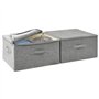 vidaXL - Aufbewahrungsboxen 2 Stk. Stoff 43x34x23 cm Grau