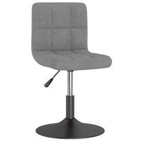 Sgabello da Bar Girevole Grigio Chiaro in Velluto