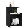 vidaXL Comodino Nero 40x35x60 cm in Truciolato