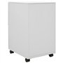 Schedario Mobile Grigio Chiaro 39x45x67 cm in Acciaio