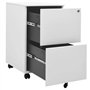 Schedario Mobile Grigio Chiaro 39x45x67 cm in Acciaio
