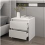 vidaXL Comodino Bianco 45x34,5x44,5 cm in Legno Ingegnerizzato
