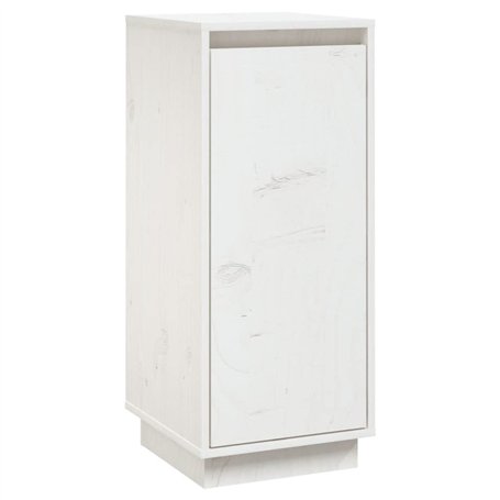 vidaXL Credenza Bianca 31,5x34x75 cm in Legno Massello di Pino
