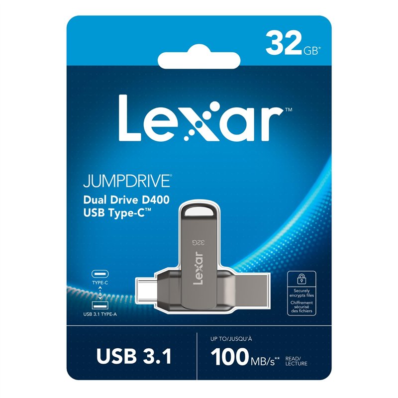 Clé USB Lexar Dual Type C 32 Go Gris