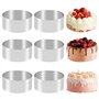 Juuewrryg Lot de 6 Anneaux à Gâteau Perforés Ronds pour la Cuisson