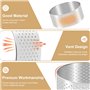 Juuewrryg Lot de 6 Anneaux à Gâteau Perforés Ronds pour la Cuisson, Anneau à Gâteau en Acier Inoxydable avec Trous, Moule à Gâte