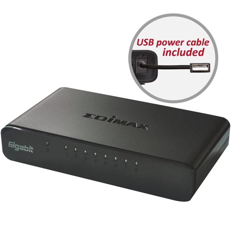 Image secondaire de Edimax ES-5800G - Commutateur de Bureau Gigabit à 8 Ports.