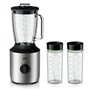 Braun JB 3272 SI PowerBlend 3 Mixeur avec 2 bouteilles Smothie2Go Bol en verre pour ingrédients chauds et froids 1