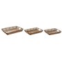 Jeux de plateaux Home ESPRIT Naturel Tropical 44 x 32 x 6 cm (3 Unités)